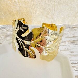 Gold Leaf Cuff Bracelet